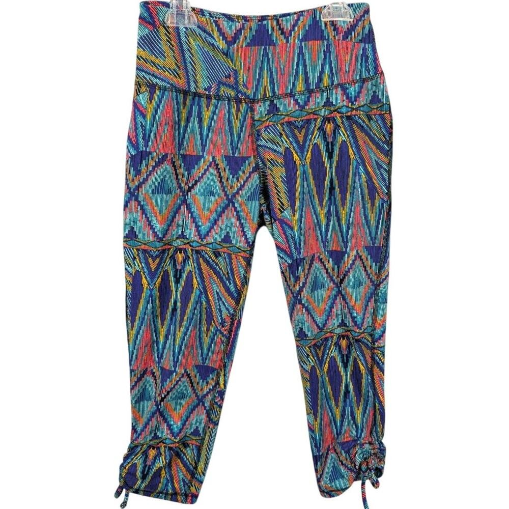 maurices Leggings Womens Small Multicolor Cropped Straight Stretch Active Yoga